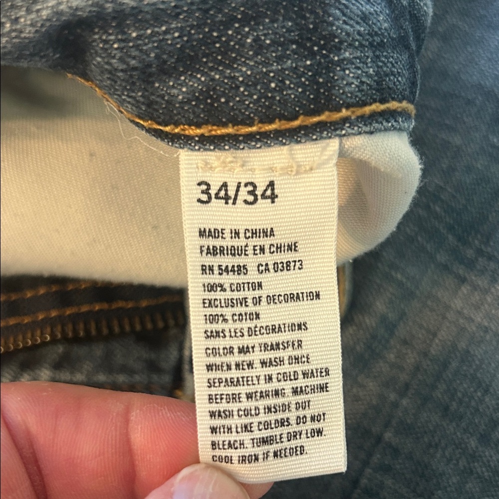 Mens American Eagle Loose Fit Blue Jeans Size 34/34 - Picture 6 of 9
